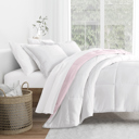 King Blush / White Reversible Down-Alternative Comforter Bedding Set