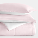 King Blush / White Reversible Down-Alternative Comforter Bedding Set