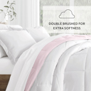 King Blush / White Reversible Down-Alternative Comforter Bedding Set