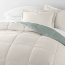 King Eucalyptus / Natural Reversible Down-Alternative Comforter Bedding Set