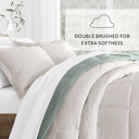 King Eucalyptus / Natural Reversible Down-Alternative Comforter Bedding Set