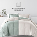 King Eucalyptus / Natural Reversible Down-Alternative Comforter Bedding Set