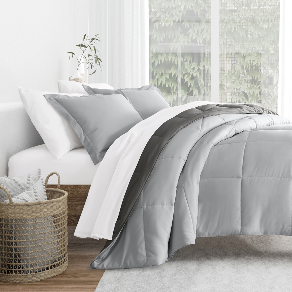 Reversible Down-Alternative Comforter Bedding Set