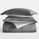 King Gray / Light Gray Reversible Down-Alternative Comforter Bedding Set