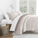 King Natural / Latte Reversible Down-Alternative Comforter Bedding Set