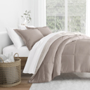 King Natural / Latte Reversible Down-Alternative Comforter Bedding Set