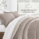 King Natural / Latte Reversible Down-Alternative Comforter Bedding Set