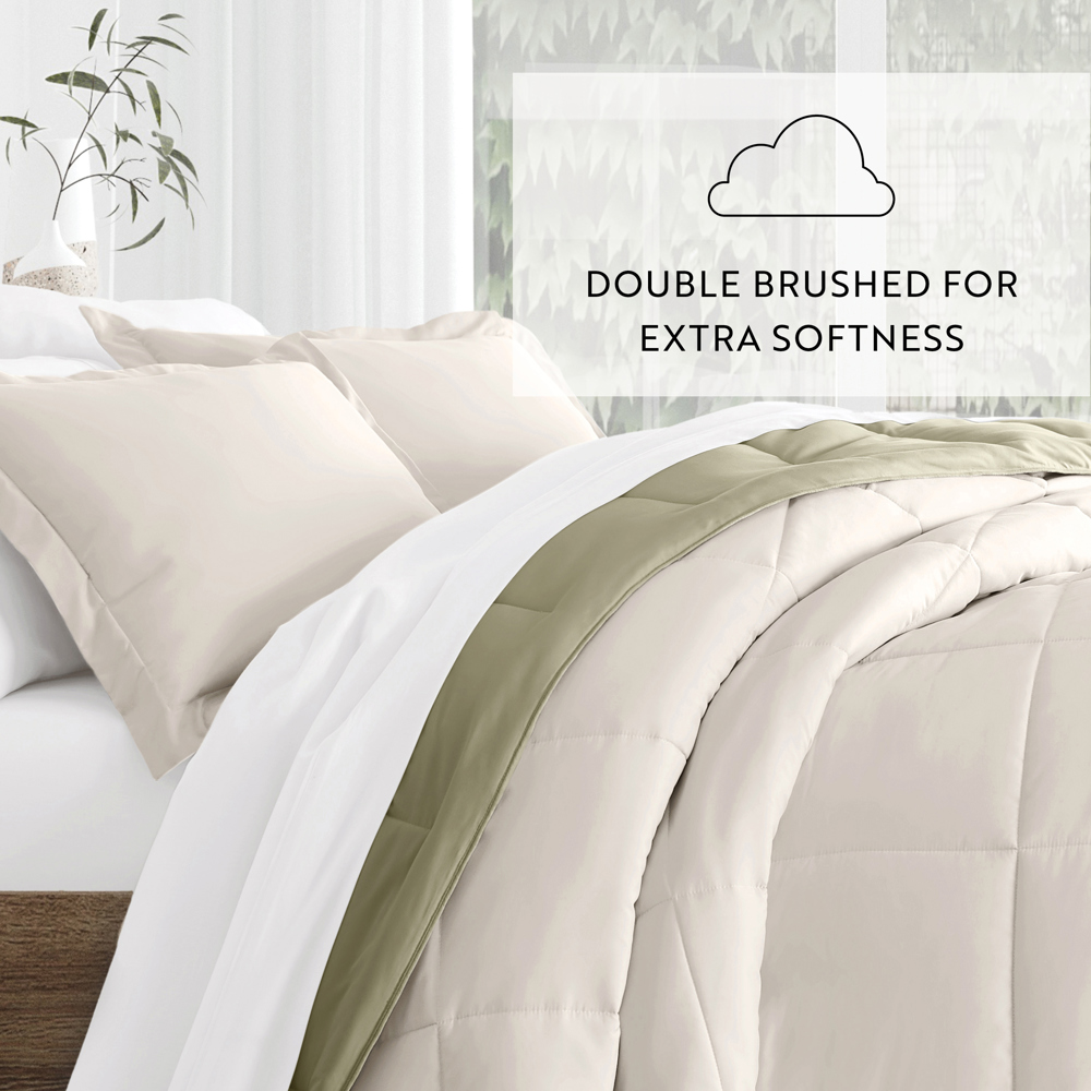 Reversible Down-Alternative Comforter Bedding Set