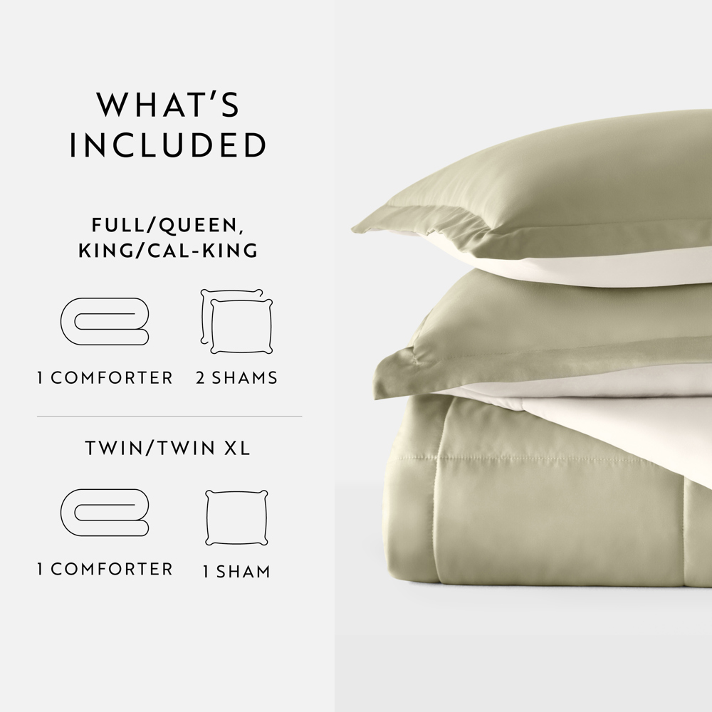 Reversible Down-Alternative Comforter Bedding Set