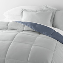 King Stone / Light Gray Reversible Down-Alternative Comforter Bedding Set