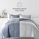 King Stone / Light Gray Reversible Down-Alternative Comforter Bedding Set