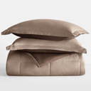 King Taupe / Chocolate Reversible Down-Alternative Comforter Bedding Set