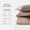 King Taupe / Chocolate Reversible Down-Alternative Comforter Bedding Set