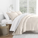 King White / Ivory Reversible Down-Alternative Comforter Bedding Set