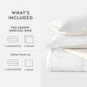 King White / Ivory Reversible Down-Alternative Comforter Bedding Set