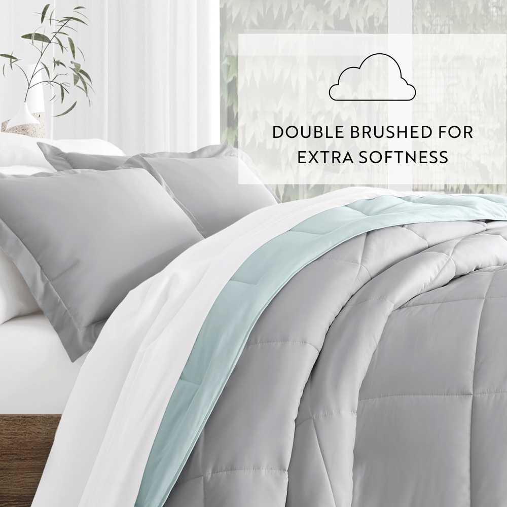 Reversible Down-Alternative Comforter Bedding Set