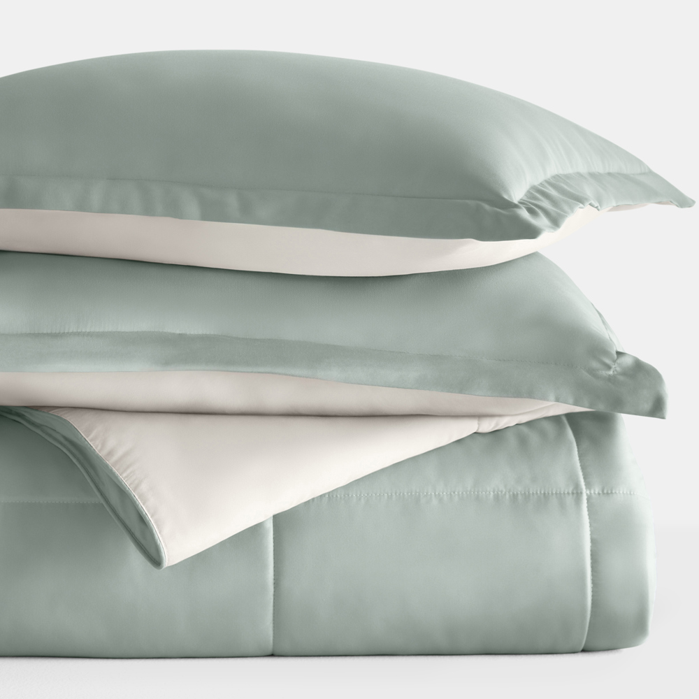 Reversible Down-Alternative Comforter Bedding Set