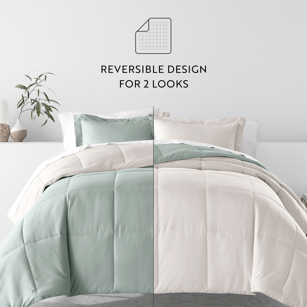 Reversible Down-Alternative Comforter Bedding Set