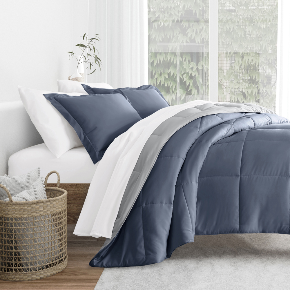 Reversible Down-Alternative Comforter Bedding Set