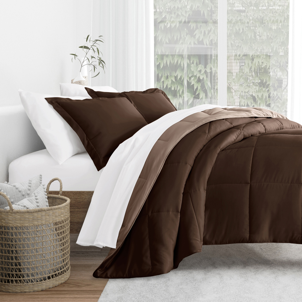 Reversible Down-Alternative Comforter Bedding Set