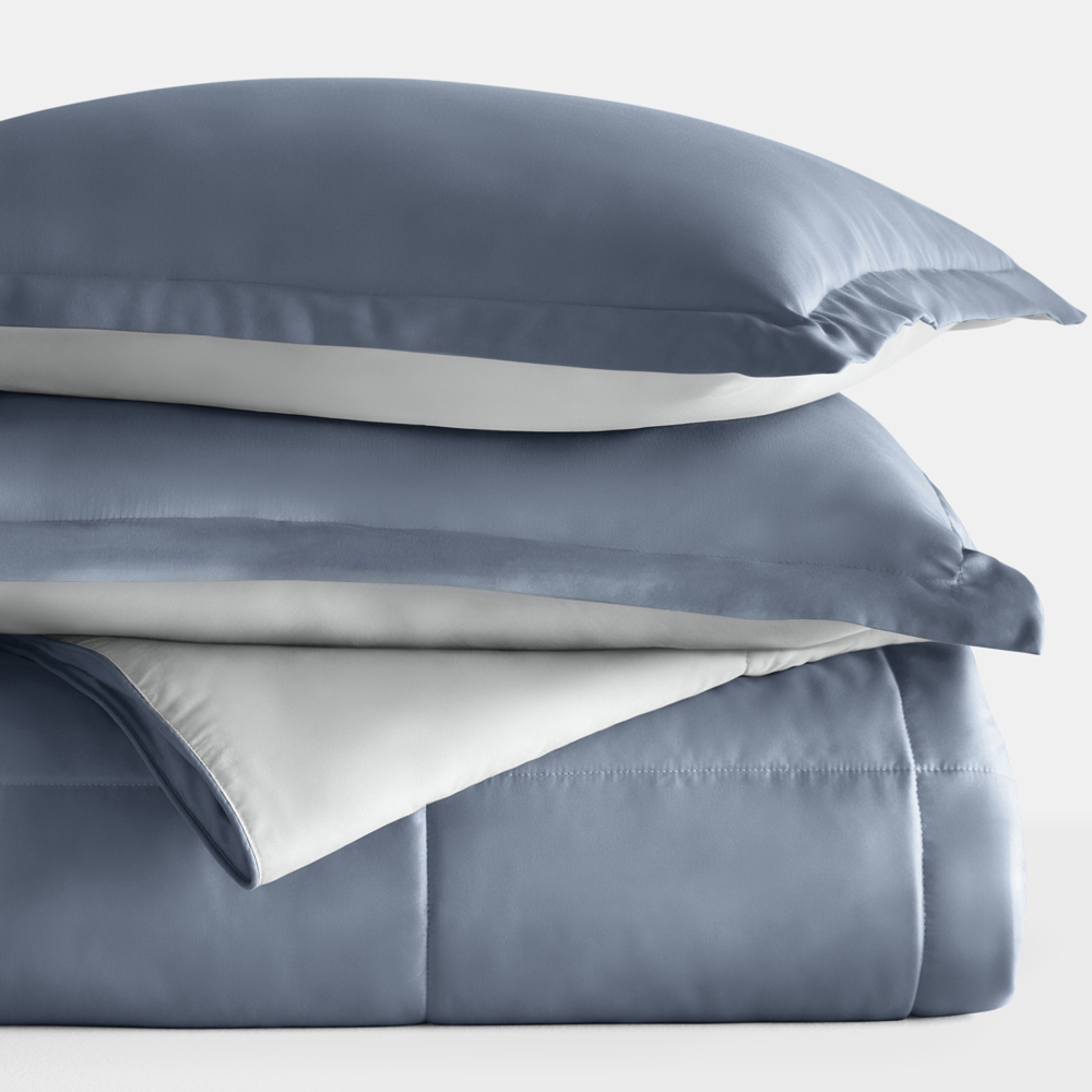 Reversible Down-Alternative Comforter Bedding Set