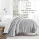 King Light Gray Soft Down-Alternative Essential Comforter