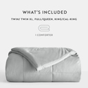 King Light Gray Soft Down-Alternative Essential Comforter