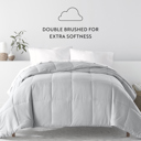 King Light Gray Soft Down-Alternative Essential Comforter