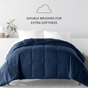 King Navy Soft Down-Alternative Essential Comforter