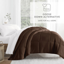 Queen Chocolate Soft Down-Alternative Essential Comforter