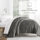 Queen Gray Soft Down-Alternative Essential Comforter