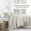  Waffle Textured Comforter Set Down-Alternative Ultra Soft Bedding