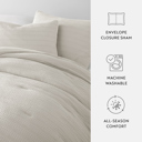  Waffle Textured Comforter Set Down-Alternative Ultra Soft Bedding