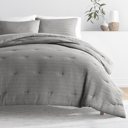 King Fog Waffle Textured Comforter Set Down-Alternative Ultra Soft Bedding