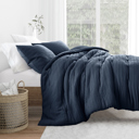  Waffle Textured Comforter Set Down-Alternative Ultra Soft Bedding