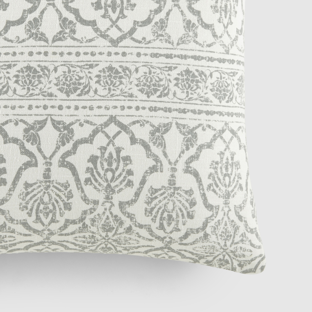 Elegant Cotton Decor Throw Pillow in Antique Floral Pattern