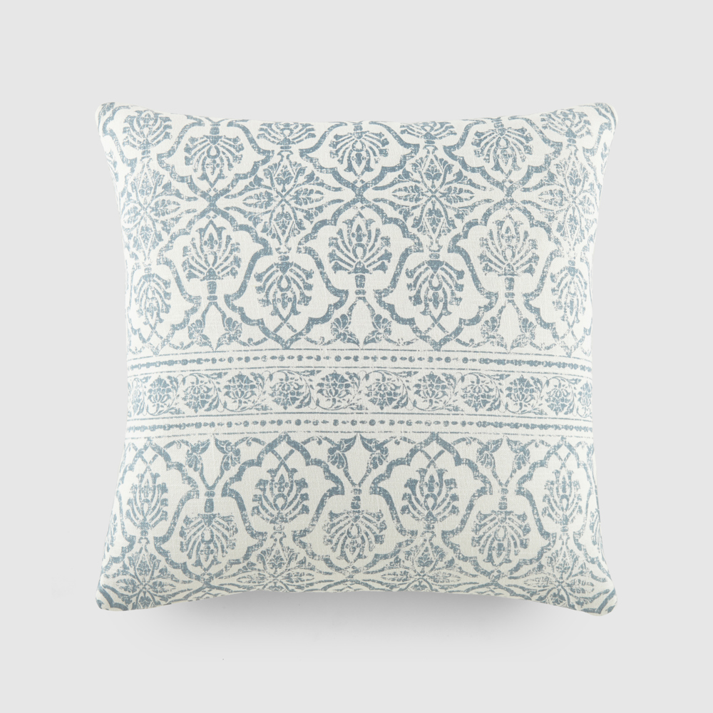 Elegant Cotton Decor Throw Pillow in Antique Floral Pattern