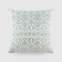 Antique Floral Light Blue Elegant Cotton Decor Throw Pillow in Antique Floral Pattern