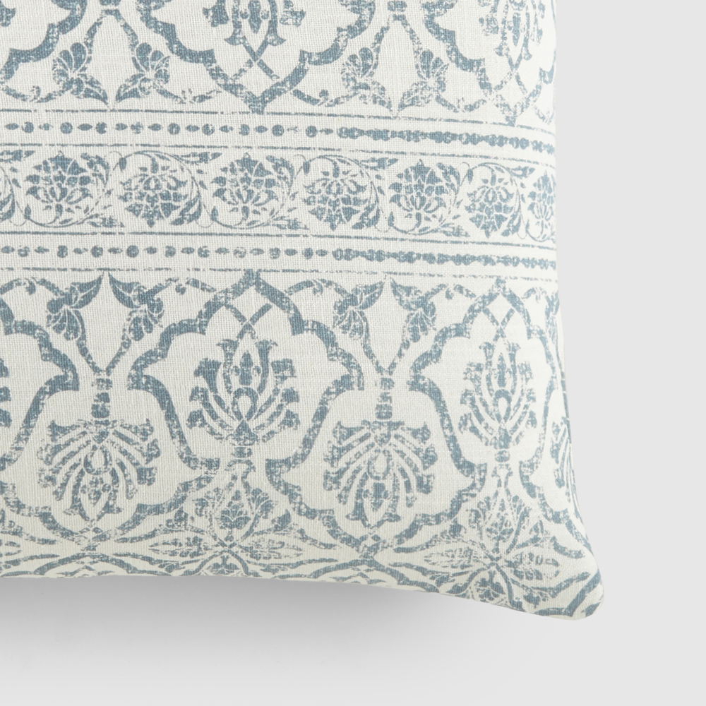 Elegant Cotton Decor Throw Pillow in Antique Floral Pattern