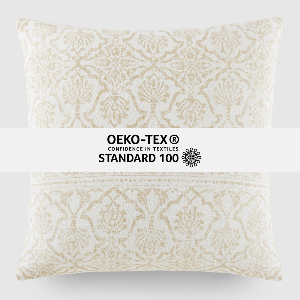 Elegant Cotton Decor Throw Pillow in Antique Floral Pattern