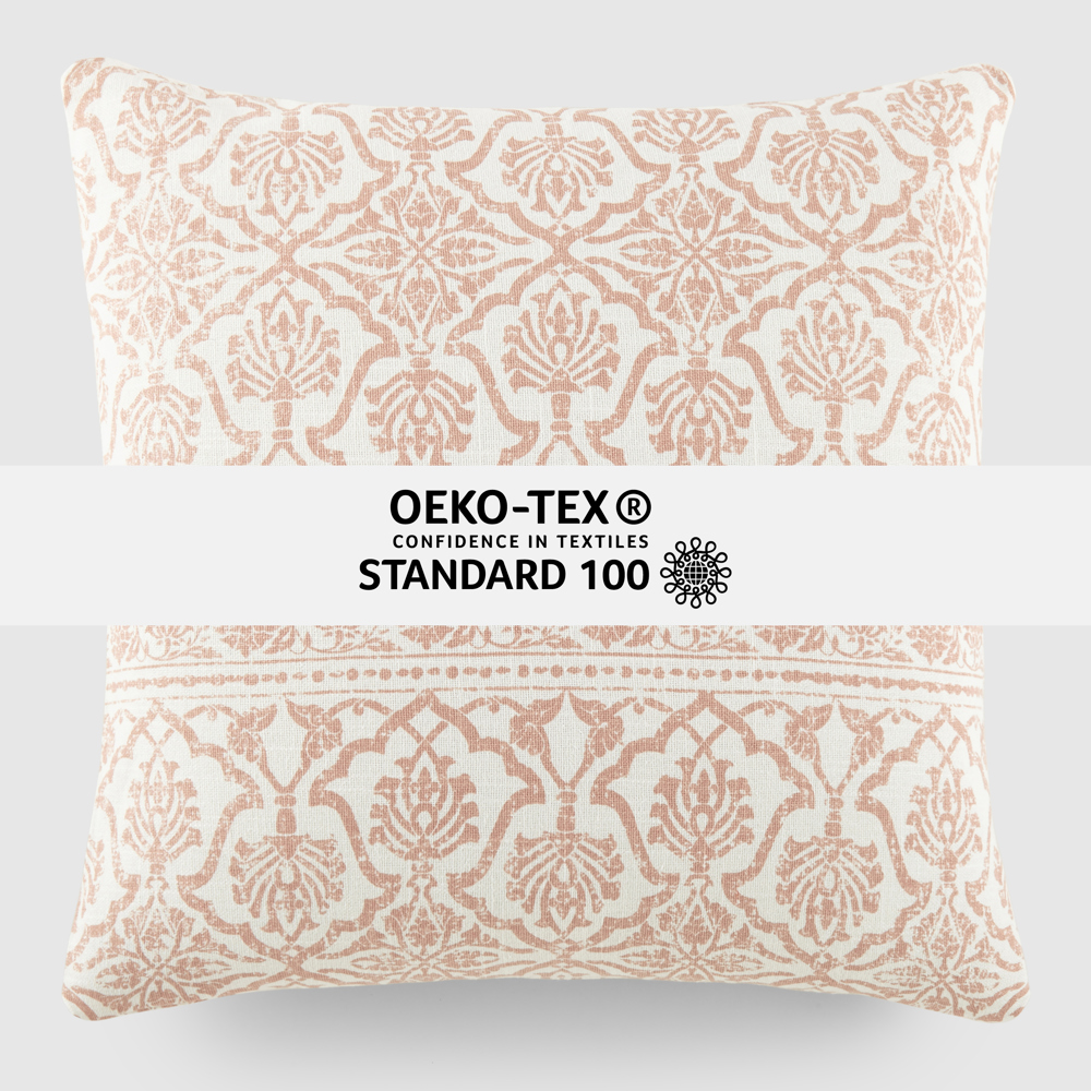 Elegant Cotton Decor Throw Pillow in Antique Floral Pattern