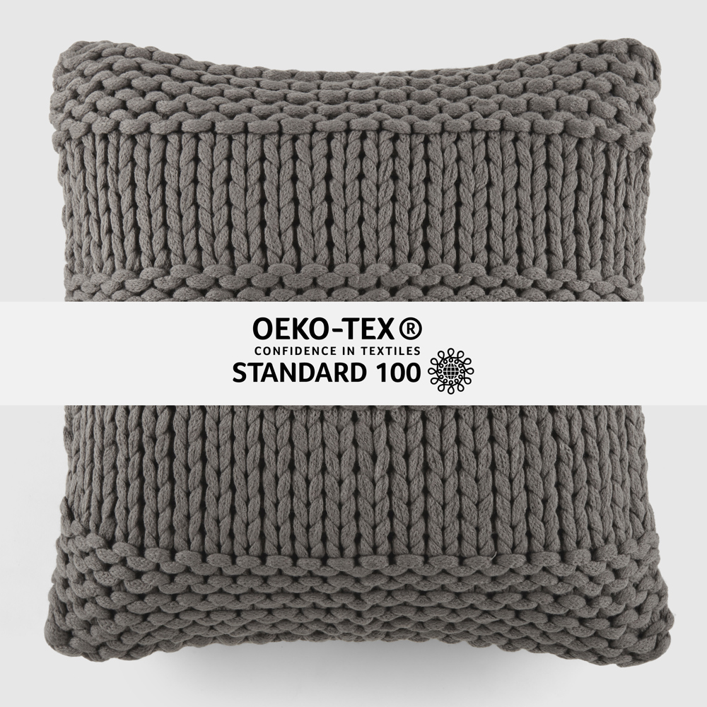 Decor Throw Pillow in Cozy Chunky Knit Fabric