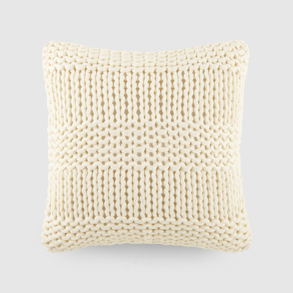 Decor Throw Pillow in Cozy Chunky Knit Fabric