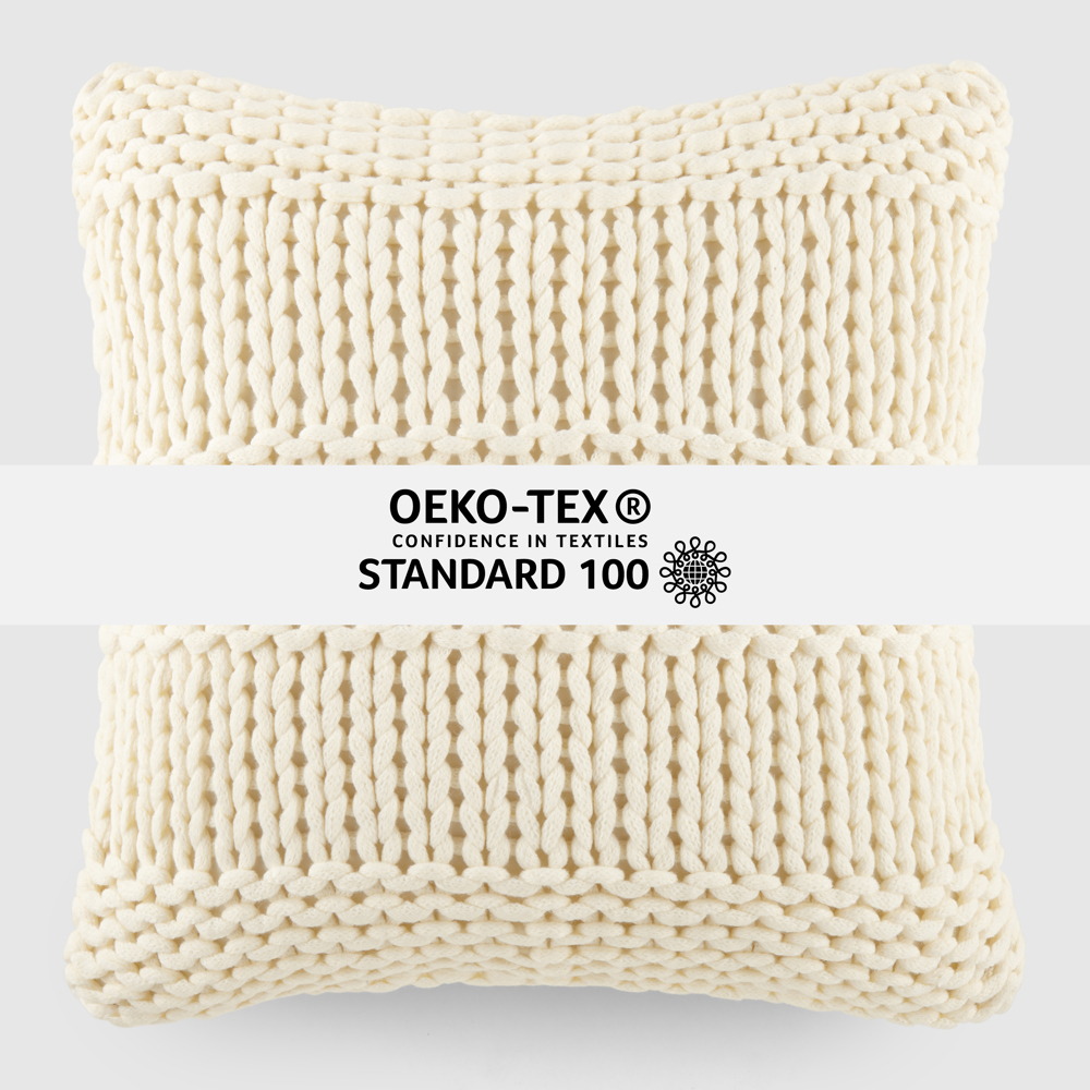 Decor Throw Pillow in Cozy Chunky Knit Fabric