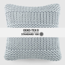 Light Blue Decor Throw Pillow in Cozy Chunky Knit Fabric