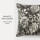  Elegant Cotton Decor Throw Pillow in Distressed Floral Pattern