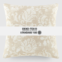 Distressed Floral Natural Elegant Cotton Decor Throw Pillow in Distressed Floral Pattern