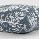 Distressed Floral Navy Elegant Cotton Decor Throw Pillow in Distressed Floral Pattern