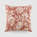 Distressed Floral Rose Elegant Cotton Decor Throw Pillow in Distressed Floral Pattern