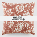 Distressed Floral Rose Elegant Cotton Decor Throw Pillow in Distressed Floral Pattern